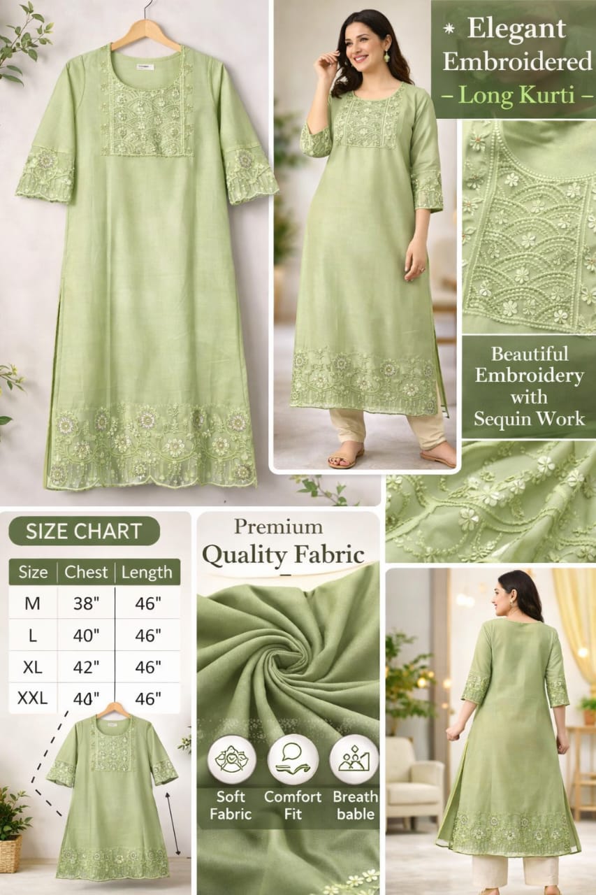 ThreadFash Soft Cotton Kurti - Breathable Ethnic Fashion
